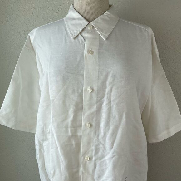 NWOT Tropical Linen Blend Button Down Shirt Size XXL - Picture 2 of 7